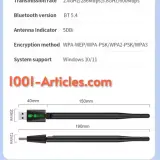 Adaptateur Antenne USB AX900 WIFI6 et Bluetooth 5.4.2, double bandes