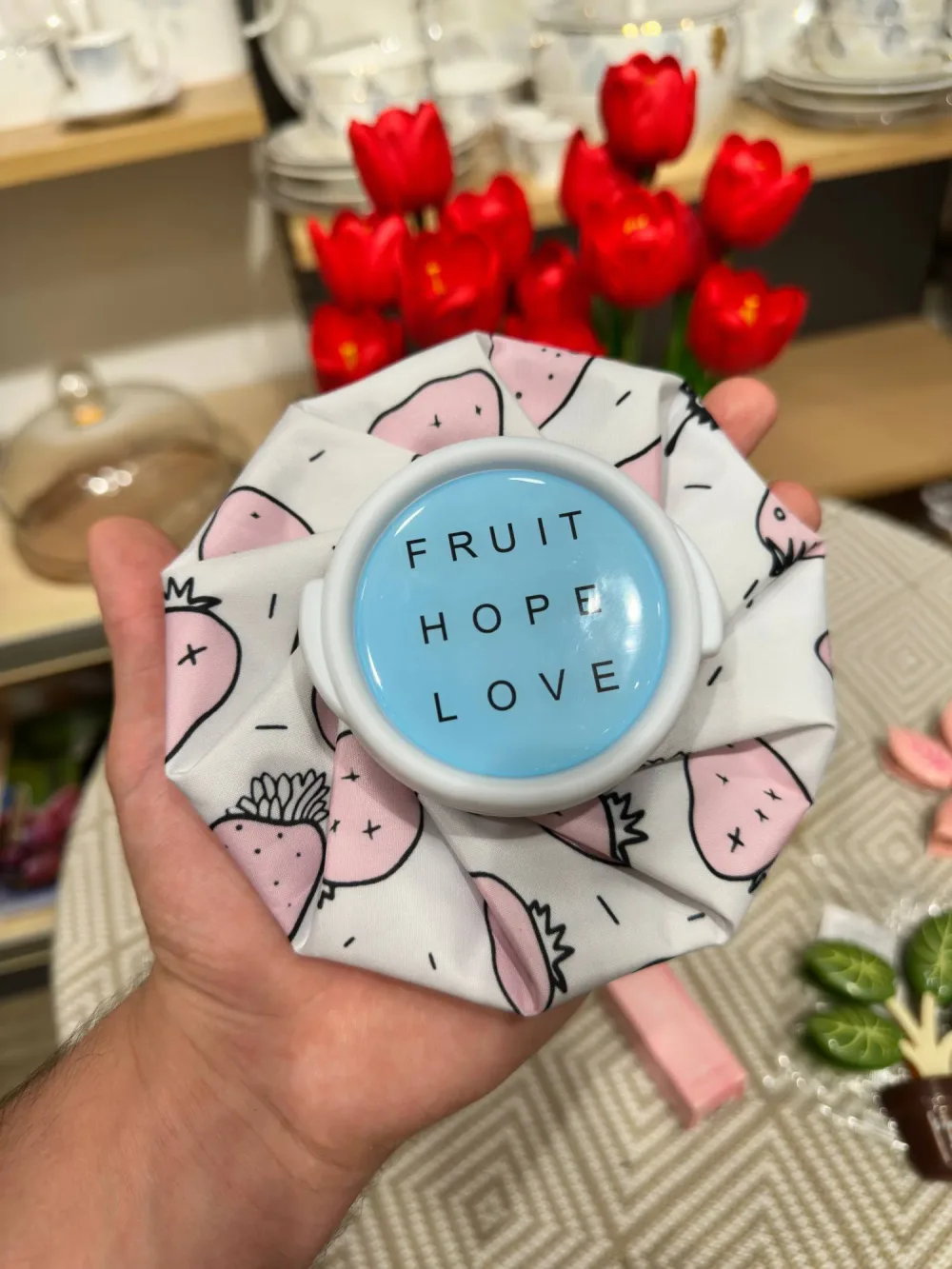 Poche de Glace Rétro "Fruit Hope Love" – Style Vintage