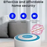 Kit d'alarme Wi-Fi, Tuya Smart, sans fil 433MHz, Sirène et Capteurs.