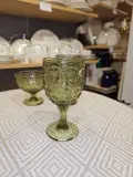 Collection Verrerie Vintage Gaufrée – Vert Olive