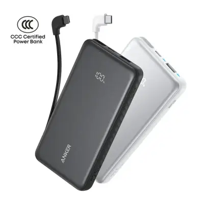 Anker Zolo Powerbank 10000mAh 22.5W Fast Charging Power Bank with Built-in USB-C Cable A110D