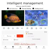 Mangeoire Smart Connecté Intelligent - Fish Feeder - pour Aquarium, Camera, App, Contrôle à distance .