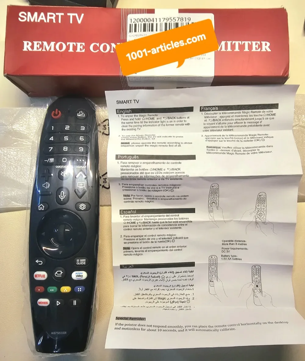 Télécommande LG Magique de remplacement MR20GA - Smart TV