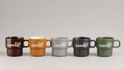 ☕ Mug en Céramique "Day Coffee" avec Couvercle