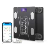 ميزان الجسم الذكي (Smart Scale) عالي الدقة – متابعة الوزن والبيانات الصحية عبر الهاتف (يتحمل حتى 180 كغ)