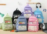 Sac à Dos Multifonctionnel Kawaii Grand Volume Imperméable et Résistant 5Pcs Bleu SACKDS11BL - حقيبة ظهر بعدة قطع بتصميم كاوايي