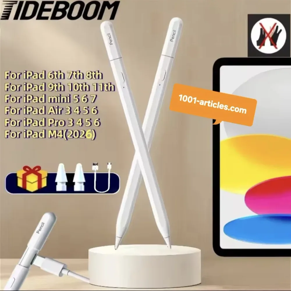 Stylet M4 pour IPad 2026 - Type C - Palm Rejection - 02 Embouts