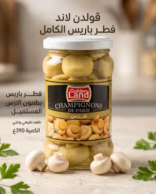 فطر باريس 280غ-Golden land-