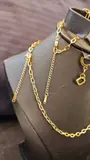 Parure Colier et Bracelet plaqué or 3 pièce