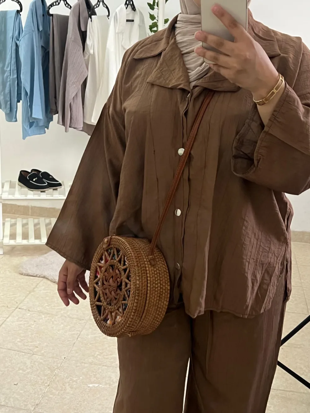 Ensemble SABAYA qualité supérieure en MARRON