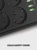 Power Strip  6 AC Outlets EU  SE6403