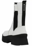 Bottines Femme Rieker Revolution Blanches en Cuir – Semelle Crantée