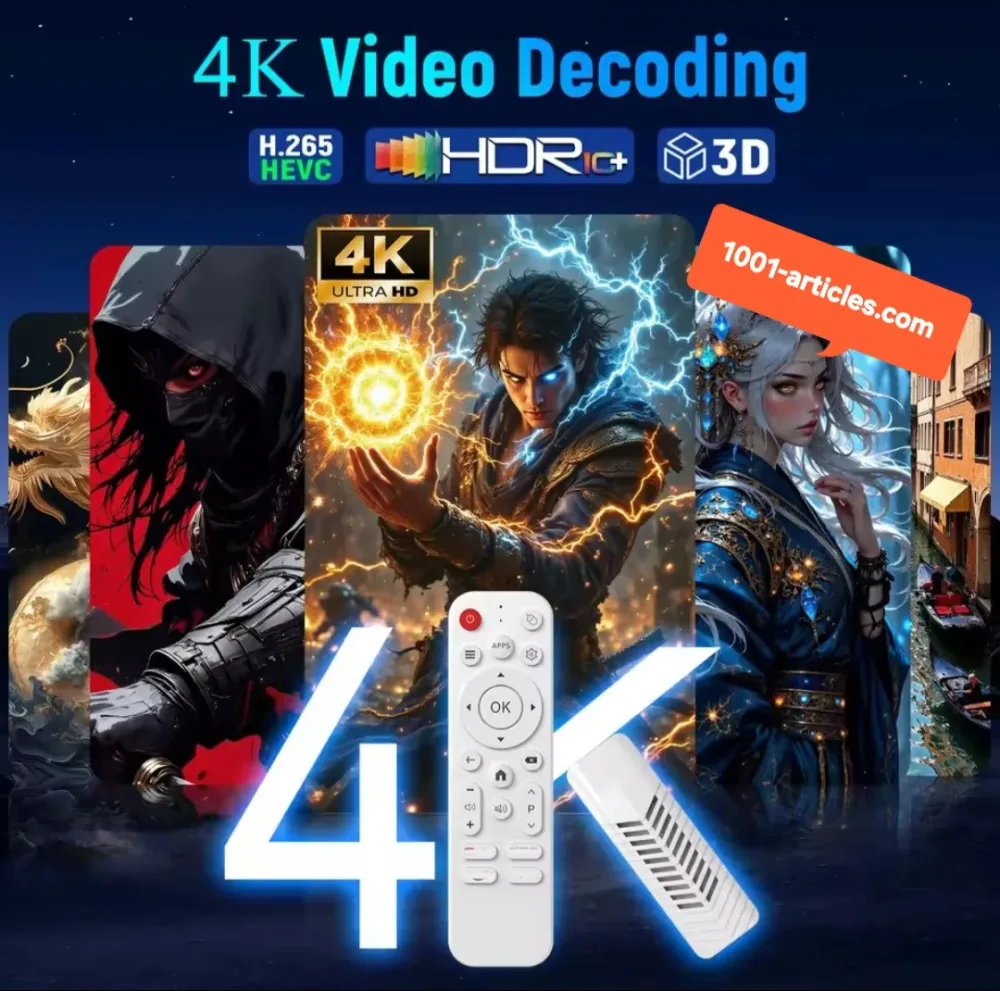Smart StickTv Android 14, 4K - i96 D10, Google Tv, UltraHD .