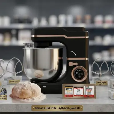 آلة العجن الاحترافية من Bomann (طراز HM-5102)