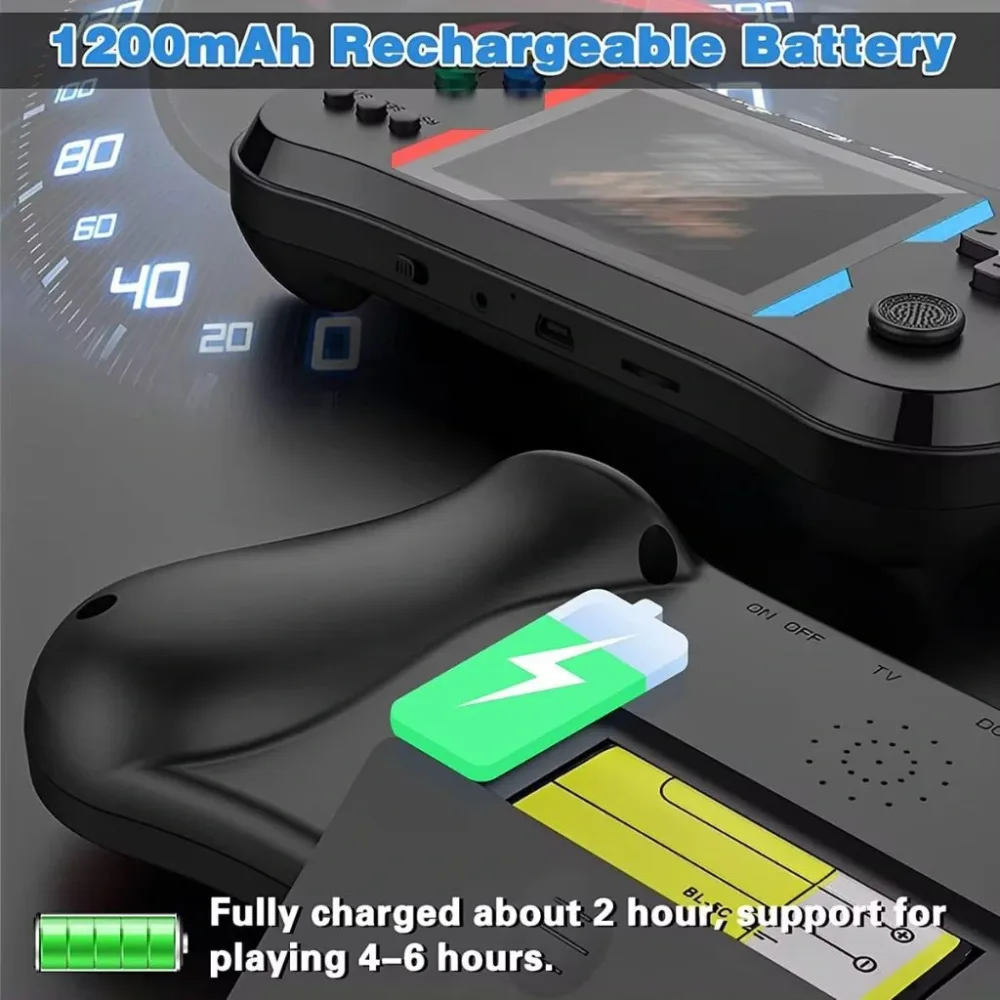 Console de Jeu 1-2 Jouer Portable Rétro Maizic Smarthome Dual – جهاز ألعاب محمول كلاسيكي