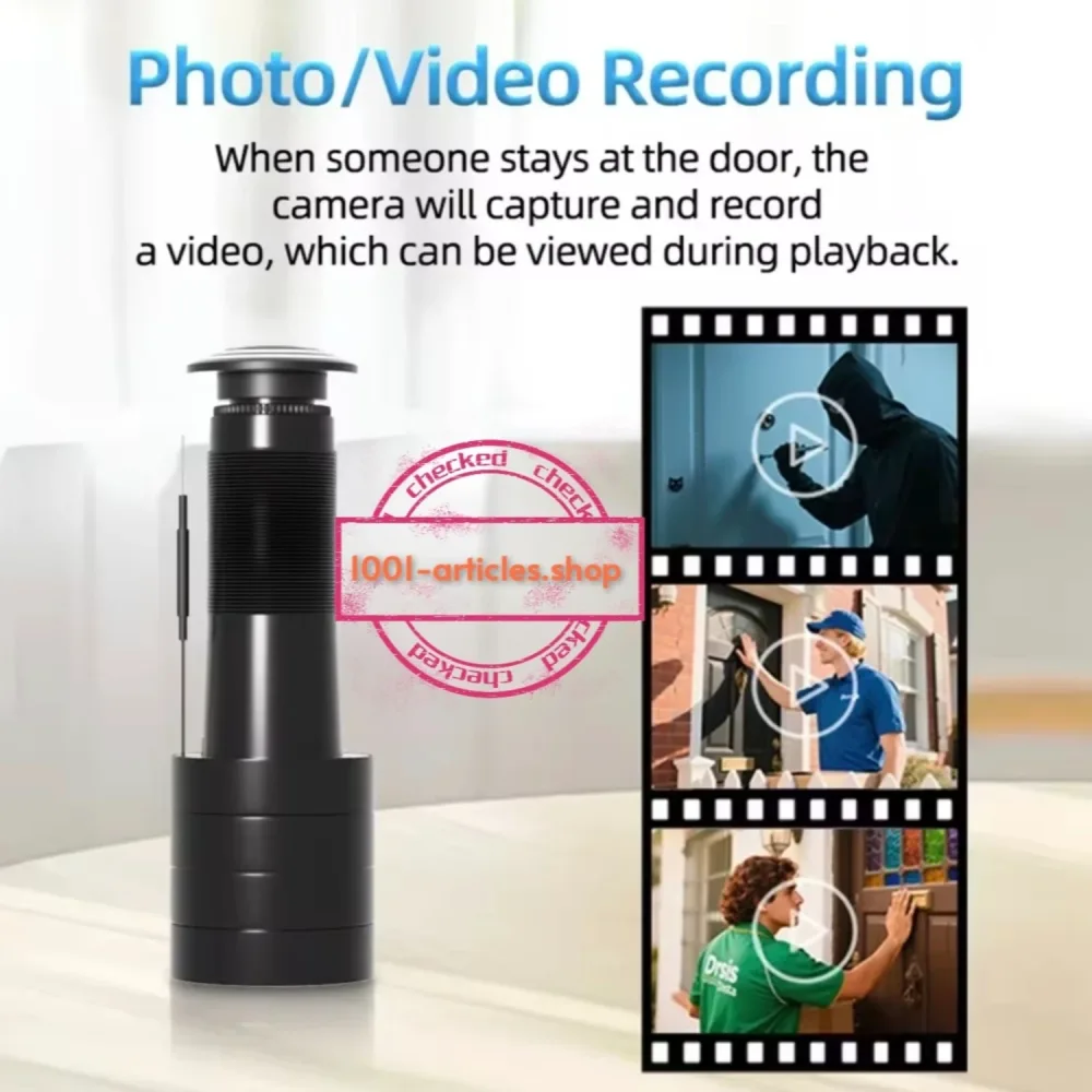 Tuya Smart Wi-Fi, Caméra HD 3 MP, Judas angle 170°, Visiophone.