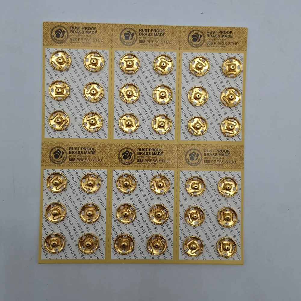 Bouton Pression Metal Or
