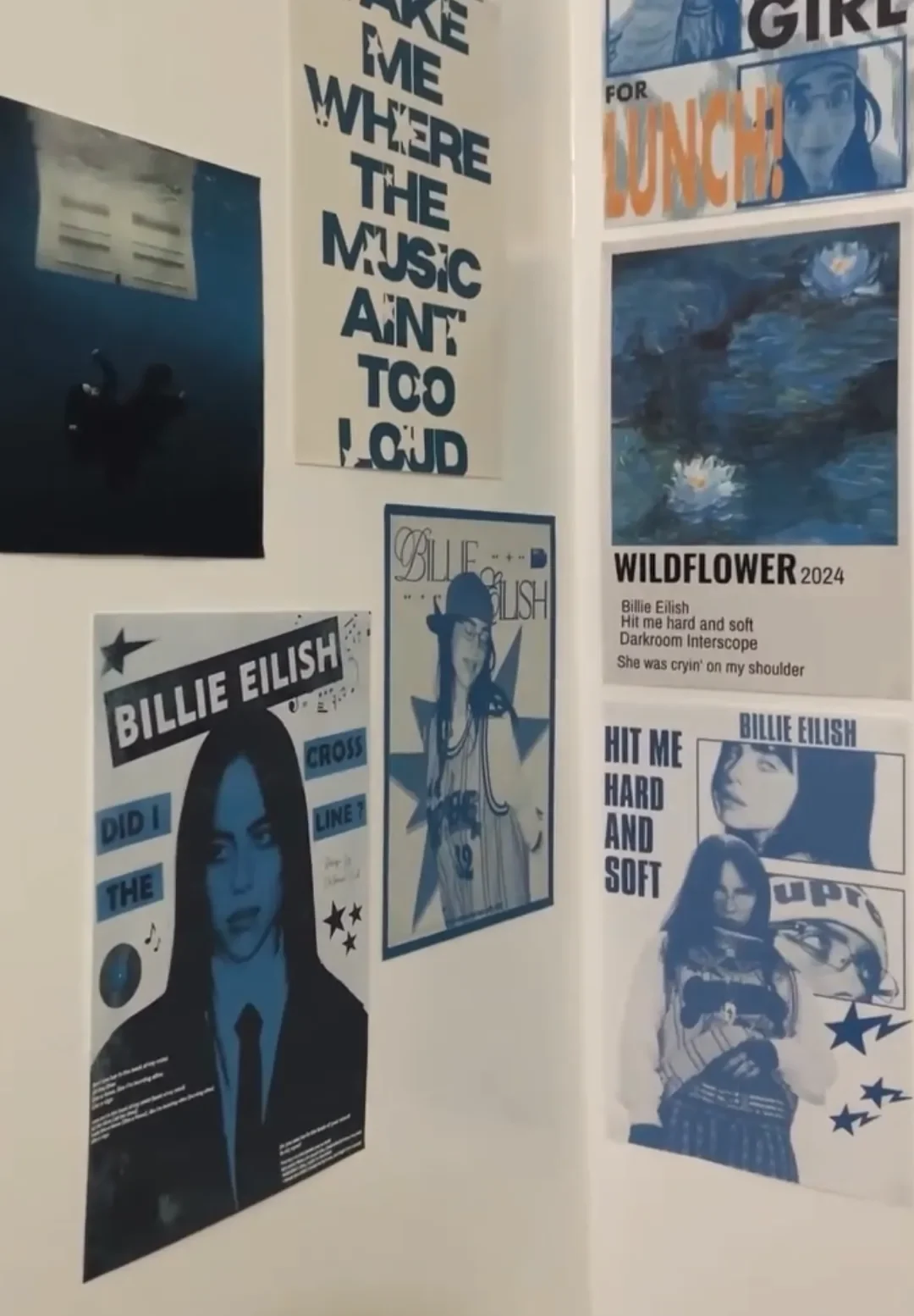 Pack 10 posters autocollants billie eilish