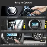 Compresseur d’Air Numérique pour Voiture et Moto 150Psi BE0173 – جهاز ضغط العجلات محمول