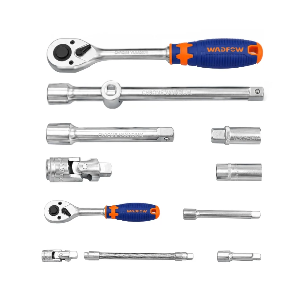 Caisse à Outils 43 Pièces à Cliquet 1/2" 1/4" WADFOW WST3D43
