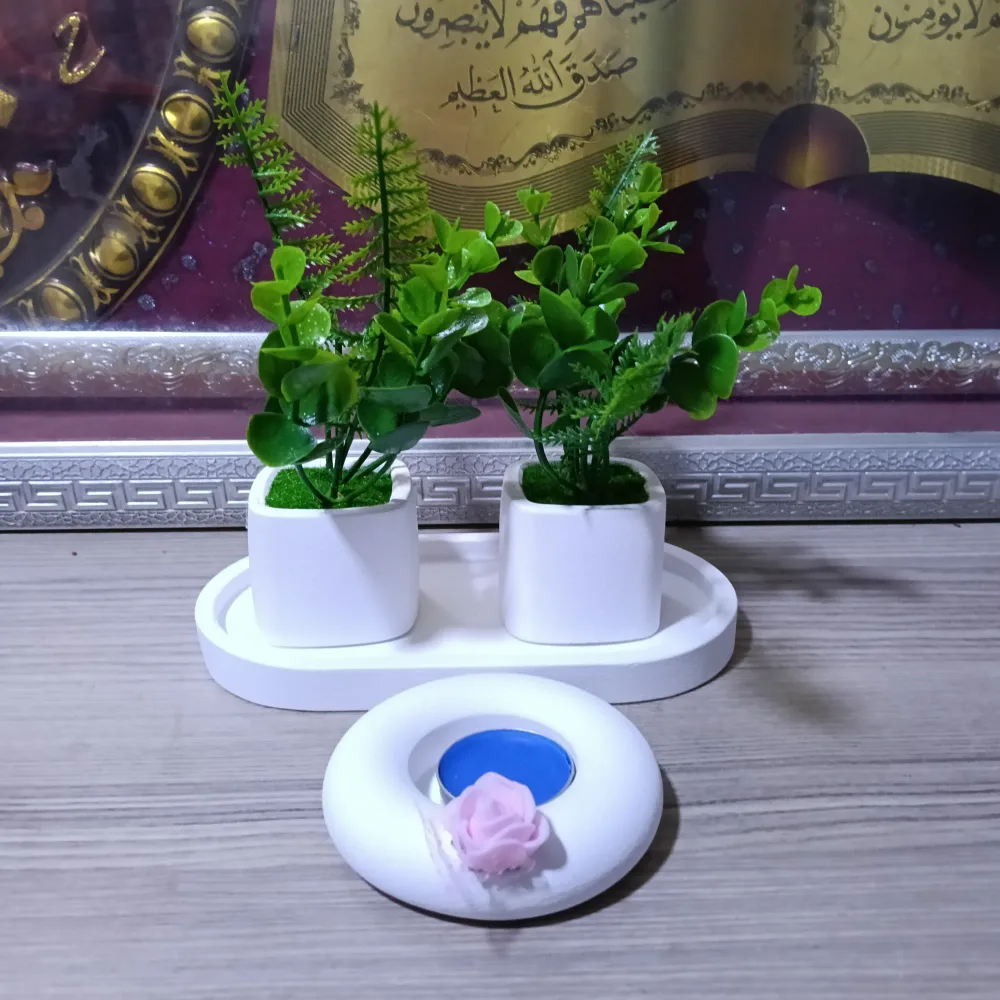 Pack Pot de fleur artificielle 4 pièces