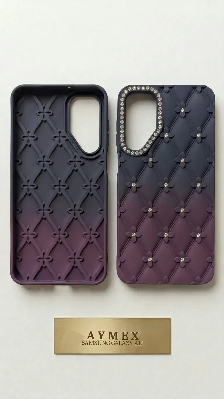 Coque Samsung Galaxy A16 - Fleurs 3D et Strass - 4 couleurs