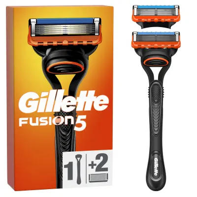 Rasoir Gillette Fusion5 Homme 5 Lames – 1 Manche + 2 Recharges