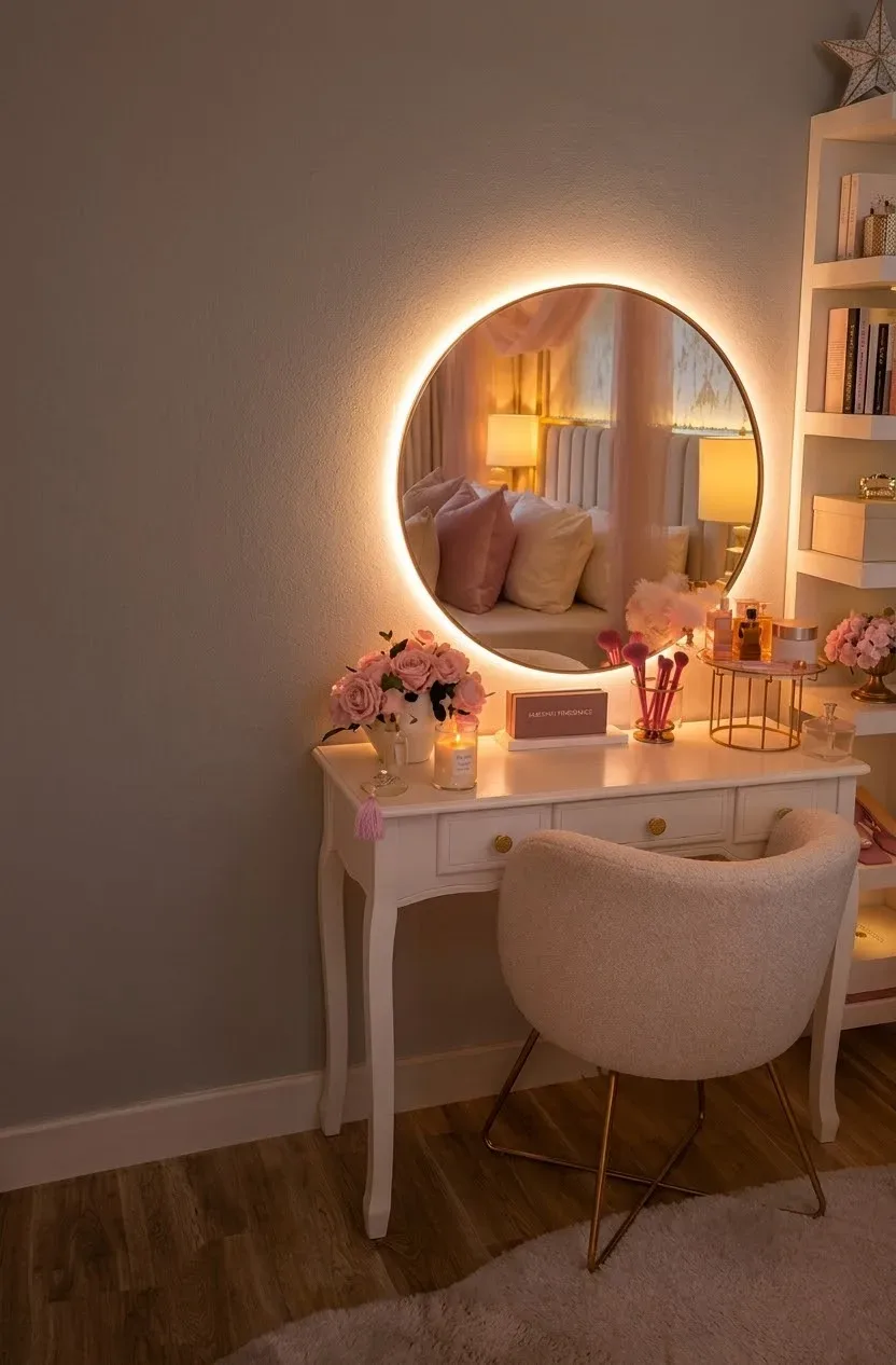 👆 مرآة LED مضيئة ✨️| أناقة وإضاءة عصرية لدارك 🪞💡قياس( 65×65 cm ) بسعر 350 الف .