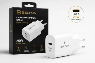 Chargeur Rapide USB-C 25W – Power Delivery