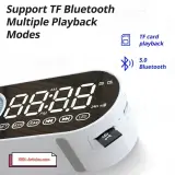 G-30, Miroire Horloge, Radio FM, Bluetooth, Haut Parleur, USB, Micro SD Carte