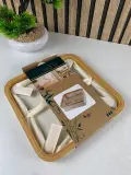 Panier de rangement pour salle de bain en feutre tissé 4 compartiments – سلة تنظيم الأغراض في الحمام
