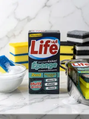إسفنجة كاشطة ومنظفة Life