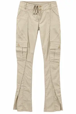 Pantalon Femme Cargo Beige – Coupe Ajustée