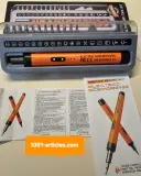Jeu de tournevis de précision, électrique rechargeable, 24 en 1, embouts magnétiques.