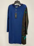 Camomilla Italia – Tunique bleue à manches longues et empiècement imprimé