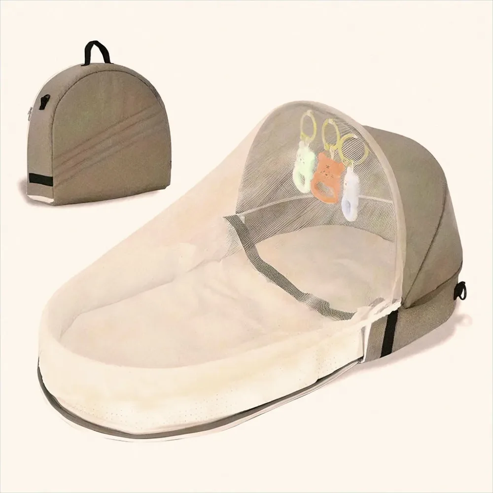 Lit et sac à langer pour enfants avec moustiquaire et auvent – سرير أطفال سهل النقل مع ناموسية مدمجة