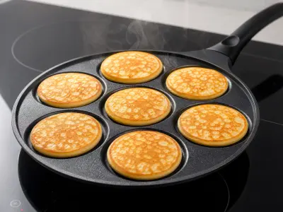 🍳 POÊLE À 7 COMPARTIMENTS ANTI-ADHÉSIVE