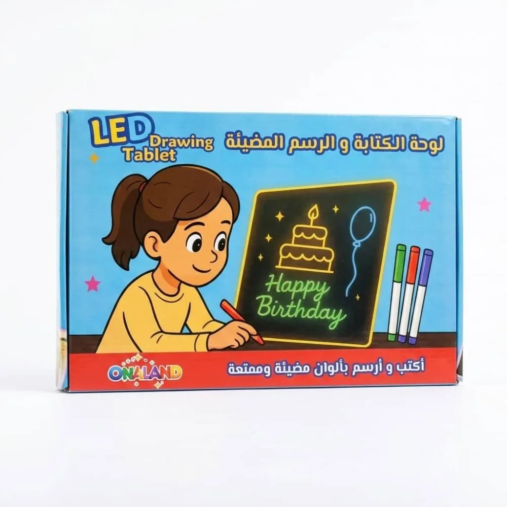 لوحة الرسم والكتابة المضيئة للأطفال