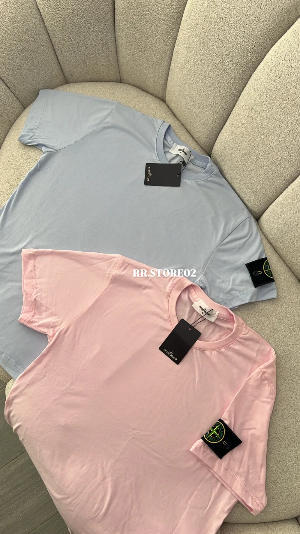 T-shirt stone island bleu ciel