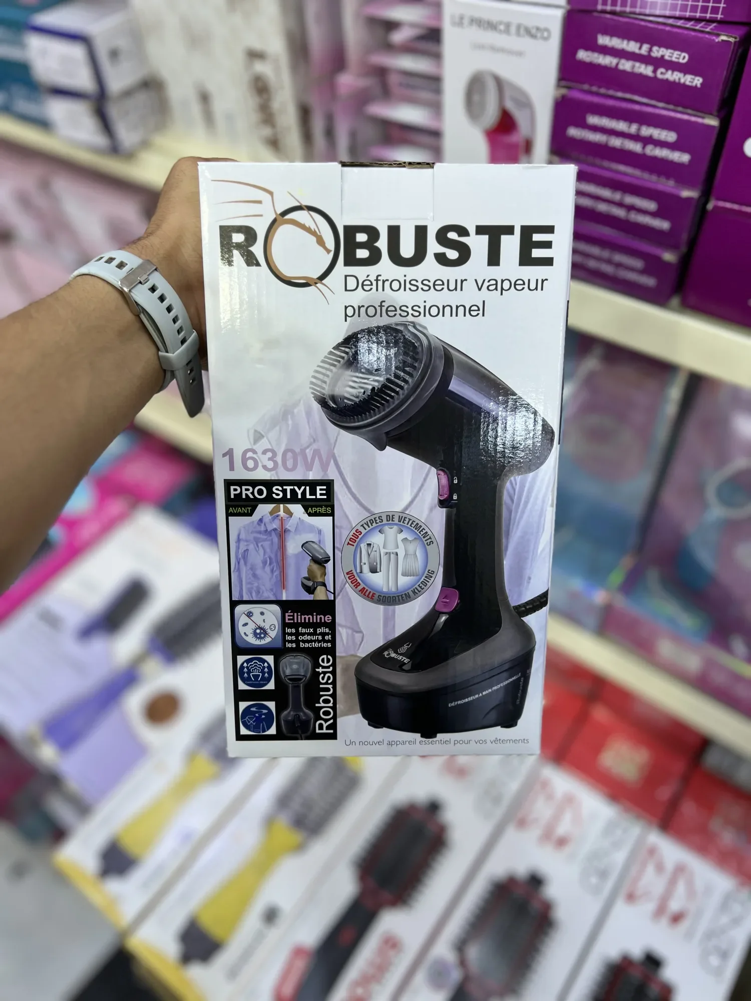 مكواة البخار المحمولة والاحترافية ROBUSTE بقوة 1630W
