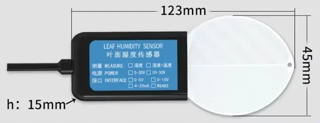 Transmetteur de capteur de température et d'humidité de Surface de feuille extérieure avec sortie RS485/4-20mA/0-5V