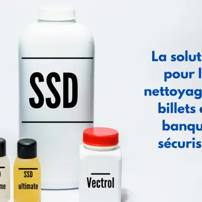 SSD SOLUTION NETTOYAGE DES BILLETS DE BANQUE CARBONISÉS VERT OU NOIR