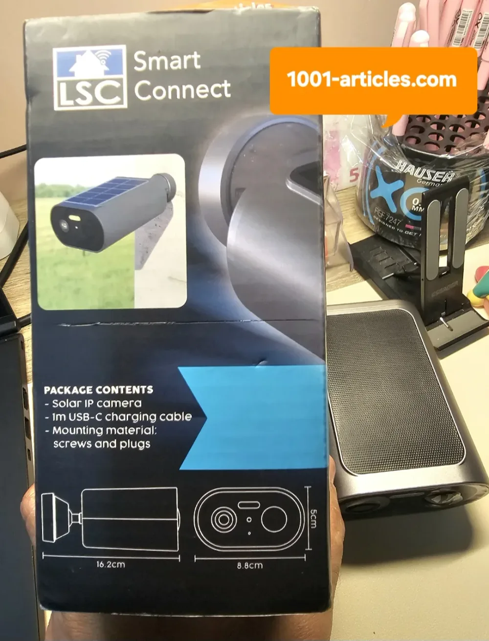LSC SMART CONNECT, Caméra Solaire IP Externe, Batterie, WiFi, HD 1080p, Tuya compatible.
