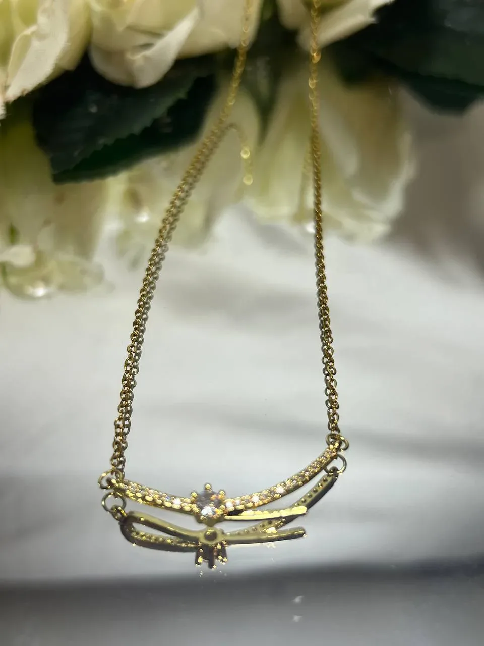 سلسة عقود الفراشة / BOW necklace 🦋