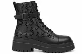 LIU JO London 03 – Bottines Femme Noires à Lacets, Boucle & Semelle Plateforme
