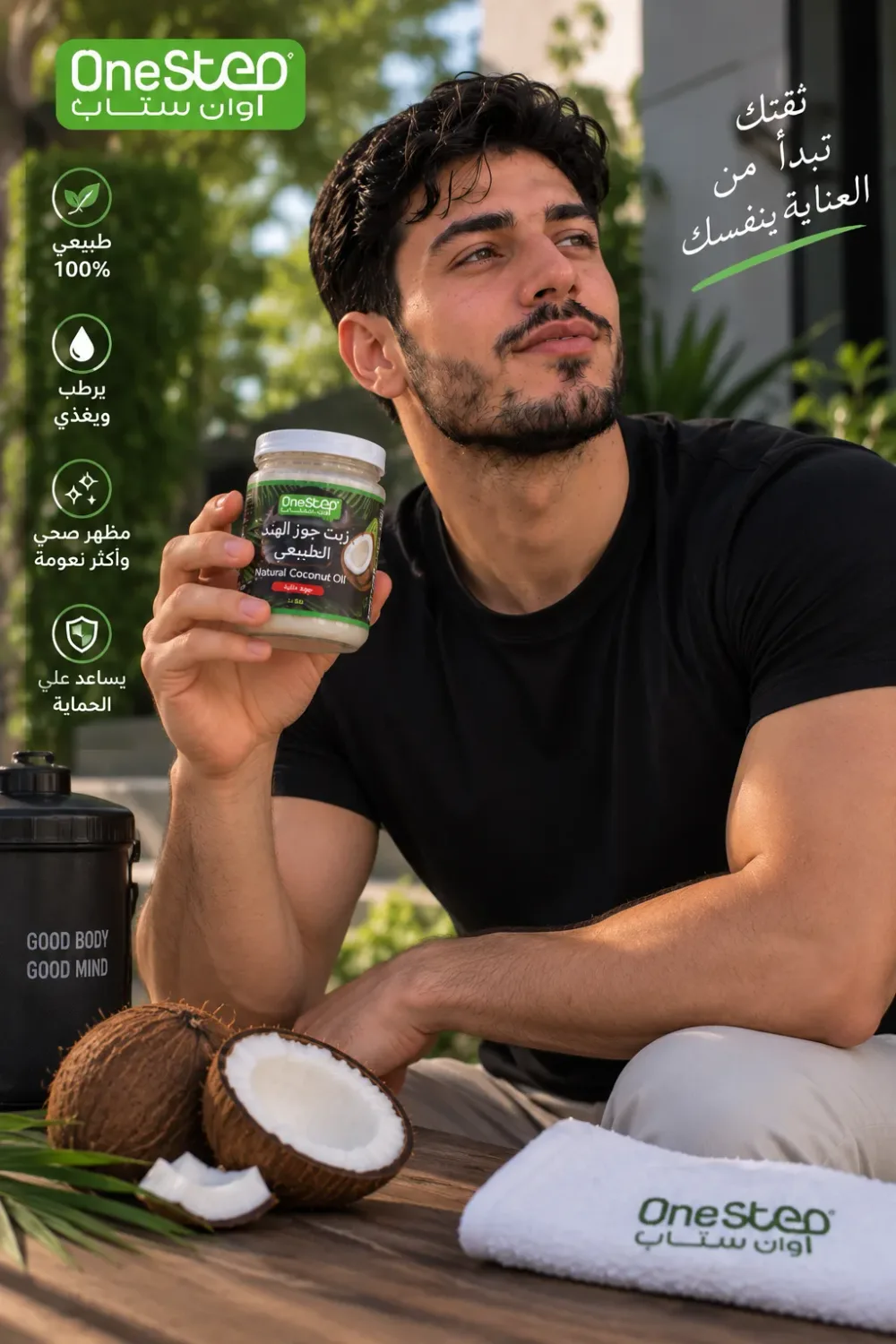 زيت جوز الهند الطبيعي OneStep – 180 مل