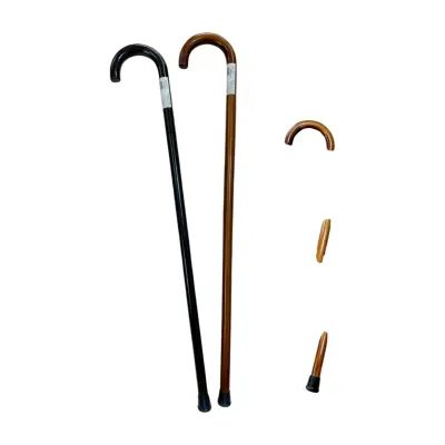 CANNE EN BOIS AVEC TETE EN C