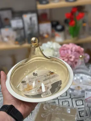 🍯 Plat à Tajine Décoratif avec Cloche en Plastique Alimentaire – New Time
