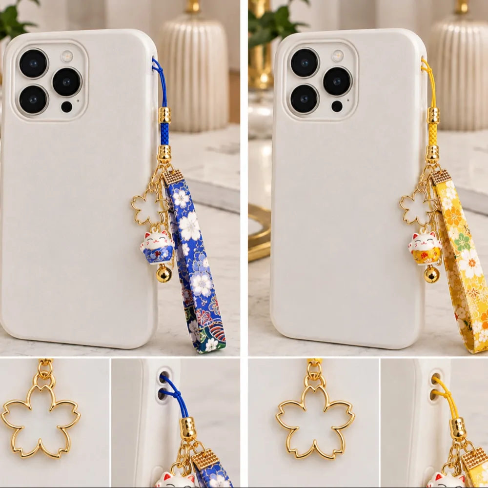 Sangles pour téléphone, chat, souriant