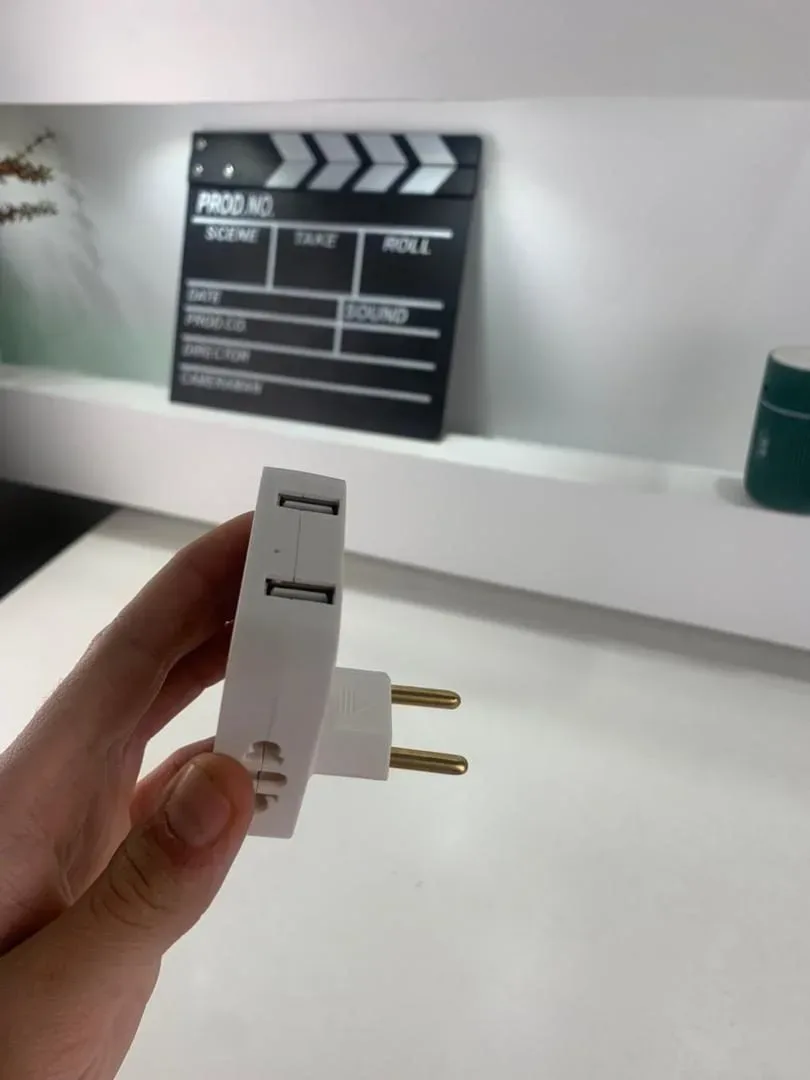 Pack 2 Multiprise Murale Plate Derrière Meuble avec USB – مقبس طاقة